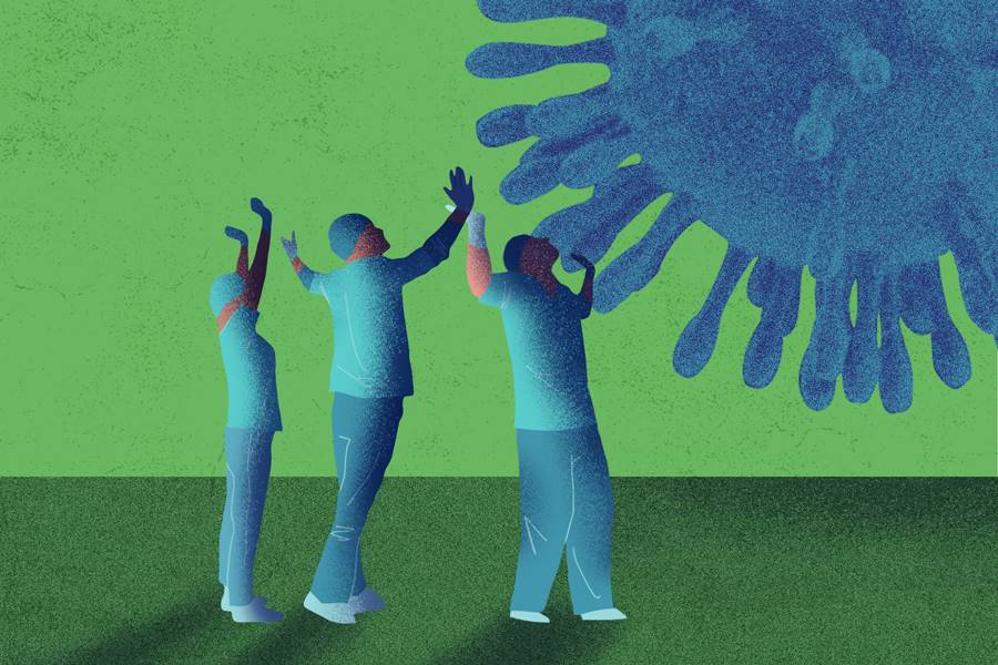 médicos con coronavirus