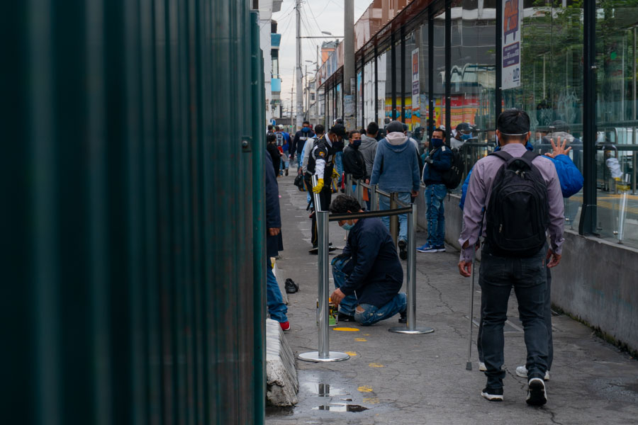 distanciamiento físico en Quito
