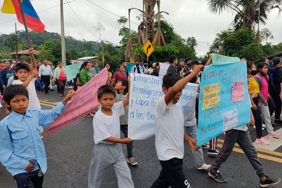 regreso a clases presenciales en territorio Shuar