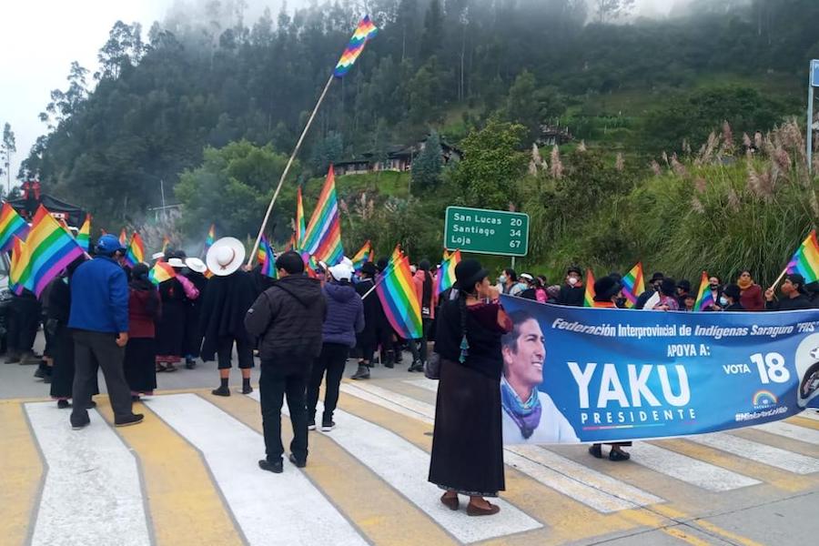 marcha hacia Quito