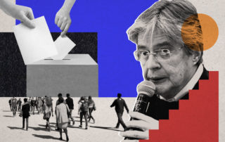 ¿Qué nos dicen los primeros datos sobre la votación de Guillermo Lasso en 2021? Ilustración de Paula De la Cruz para GK.