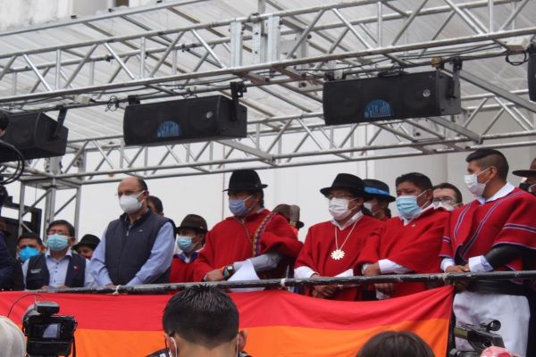 marcha del Movimiento Indígena y Campesino de Cotopaxi