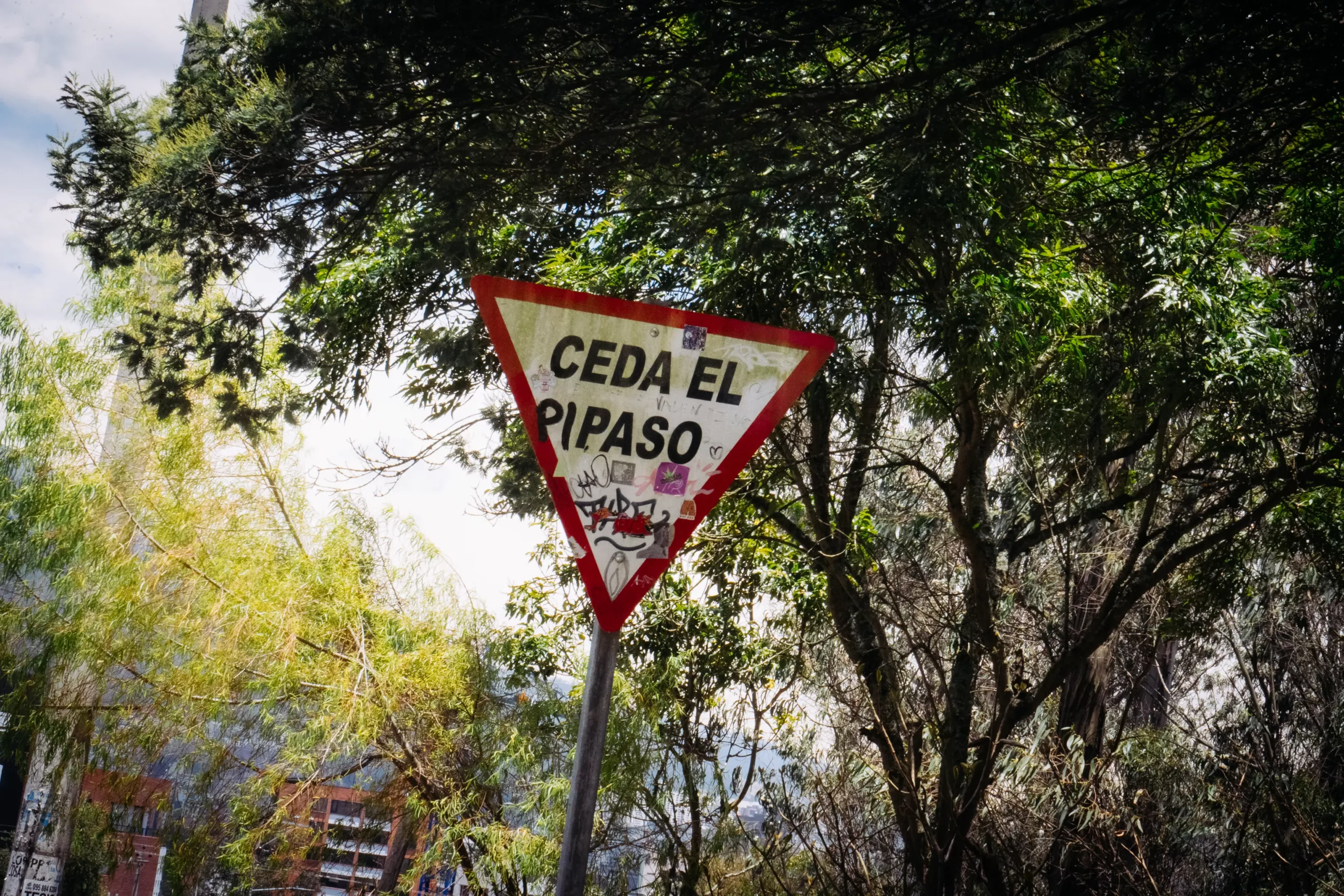 SEÑALES DE TRANSITO (5 de 10) Ceda el pipaso, reintervención de la señal en Quito